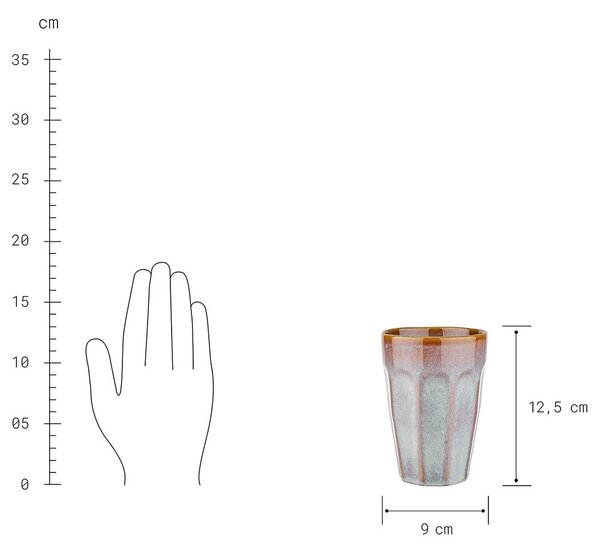 BERGAMO Latte Macchiato bögre 330ml, szürke-barna