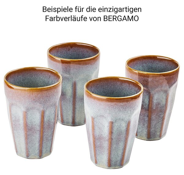 BERGAMO Latte Macchiato bögre 330ml, szürke-barna
