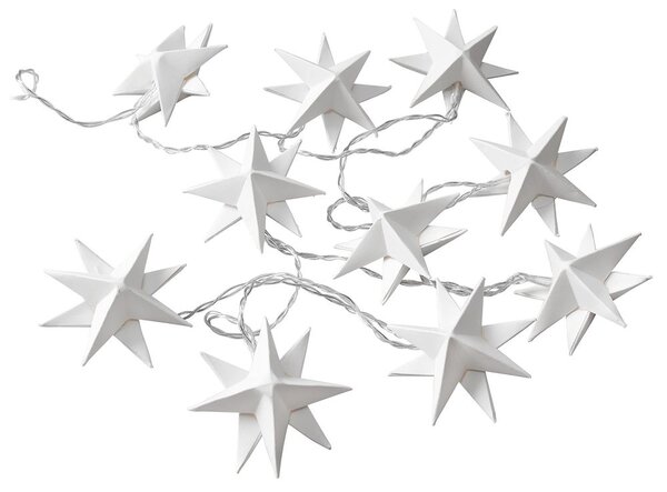 ORIGAMI égősor papír csillagokkal USB csatlakozóval, 10 égő