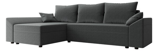 Sarokkanapé Memphis 130, Kárpit, 82x240x140cm, Szürke