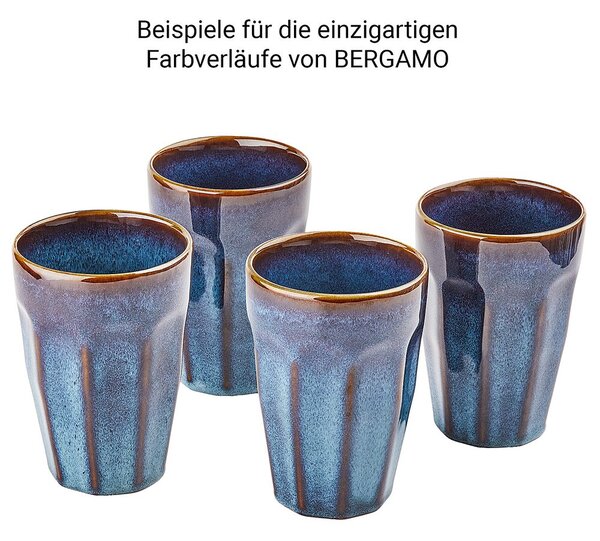 BERGAMO Latte Macchiato bögre 330ml, kék