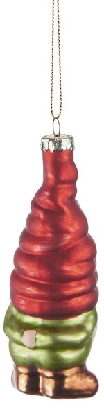 HANG ON üveg karácsonyfadísz, törpe 11cm