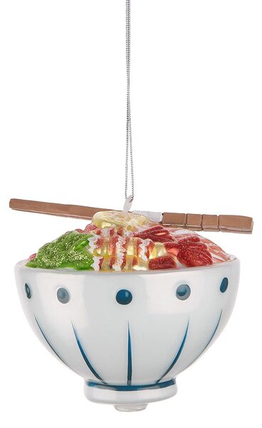 HANG ON üveg karácsonyfadísz, Poké Bowl Ø7cm