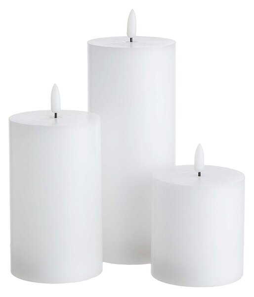 NORDIC LIGHT LED gyertya távirányítóval, fehér 3 darab