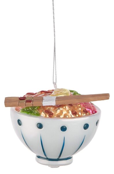 HANG ON üveg karácsonyfadísz, Poké Bowl Ø7cm
