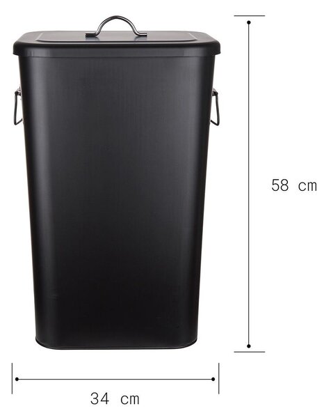 BINSTER szemetes vödör, fekete 41 Liter