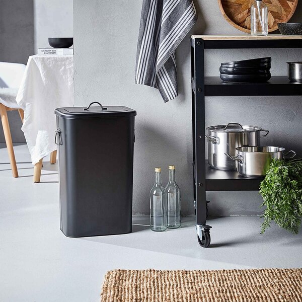 BINSTER szemetes vödör, fekete 41 Liter