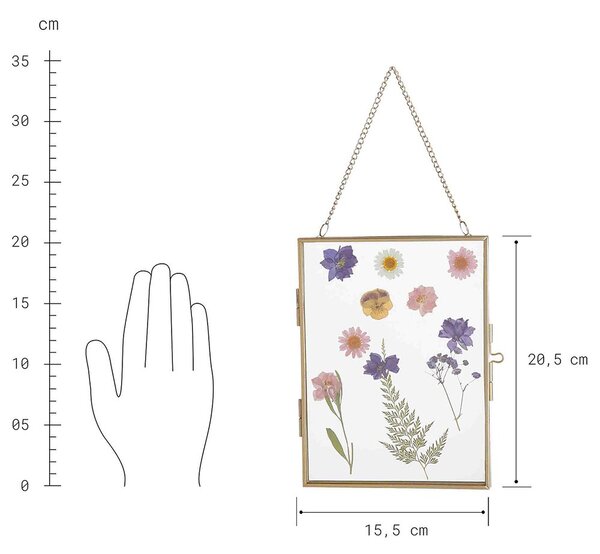 TRUE BLOOM képkeret, szárított virágokkal 20 x 15cm