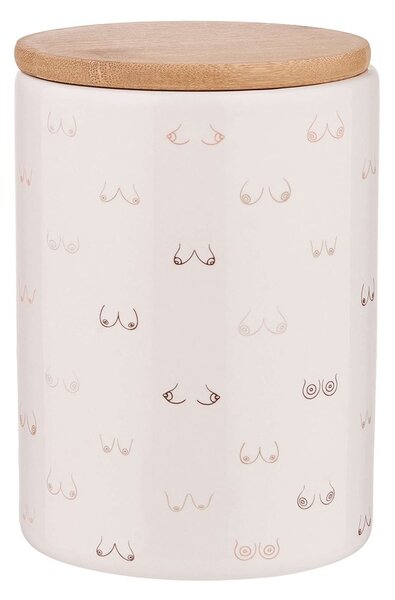 QUEEN IT tárolódoboz bambusz fedéllel 700ml, 'Boops'