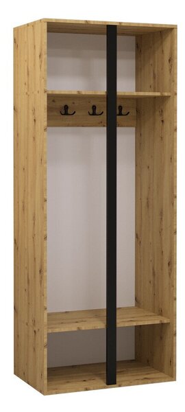 Gardróbszekrény Pinis I, Laminált forgácslap, 186x74x44cm, Grafit