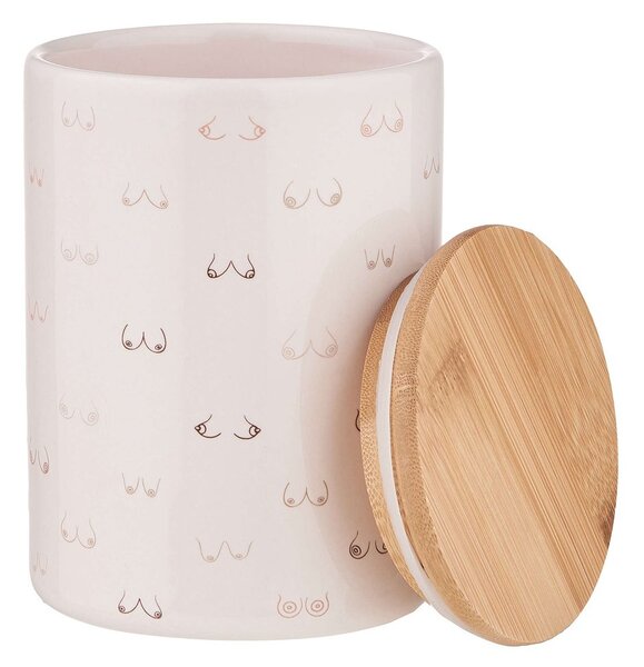 QUEEN IT tárolódoboz bambusz fedéllel 700ml, 'Boops'