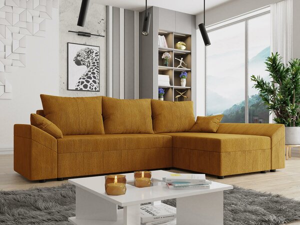 Sarokkanapé Memphis 104, Kárpit, 82x240x140cm