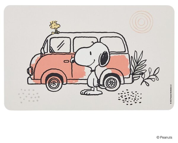 PEANUTS reggeliző deszka 23 x 14cm, Busz