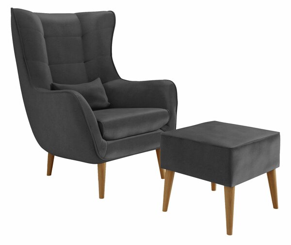 Fotel Comfivo Ulmus II, Kárpit, 106x80x95cm, Bükkfa