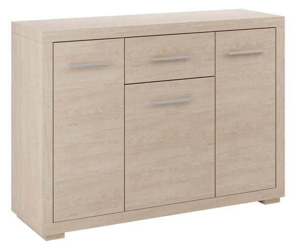 Komód Fiomeri 103, Laminált forgácslap, 91x127x41cm, Santana tölgy