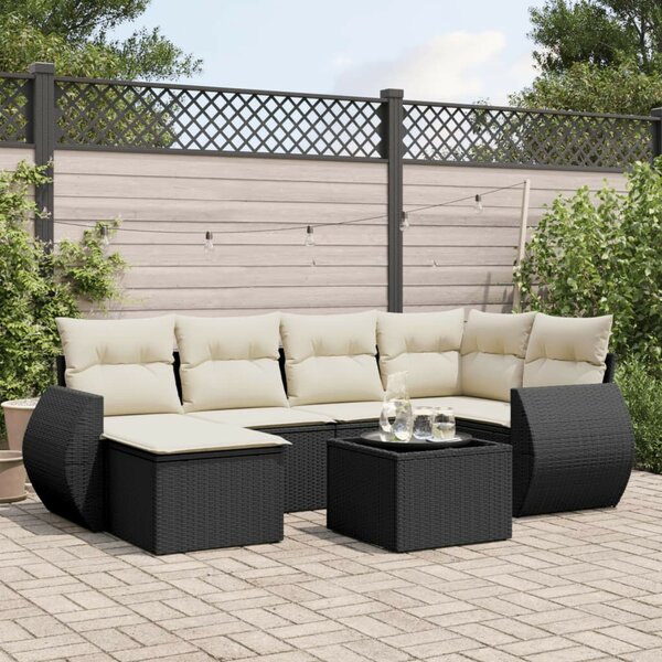 VidaXL Polyrattan Kerti Ülőgarnitúra - 7 részes