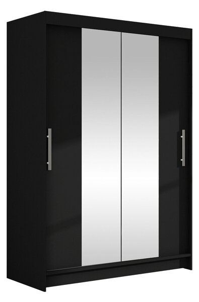 Gardróbszekrény Closico Pacron II, Laminált forgácslap, 200x120x58cm, Fekete