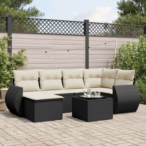 VidaXL Polyrattan Kerti Ülőgarnitúra - 7 részes