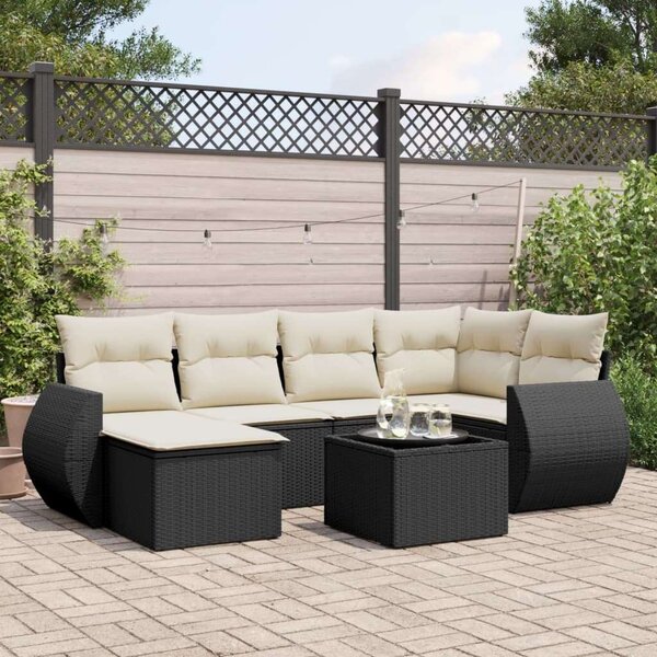 VidaXL Polyrattan Kerti Ülőgarnitúra - 7 részes