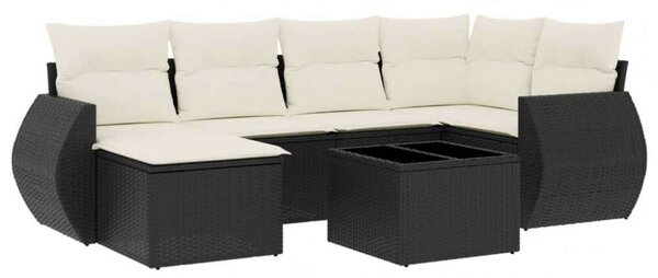 VidaXL Polyrattan Kerti Ülőgarnitúra - 7 részes