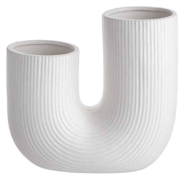 TUBE kerámia váza, fehér 22,5cm