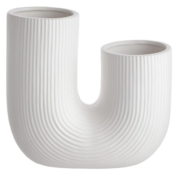 TUBE kerámia váza, fehér 22,5cm