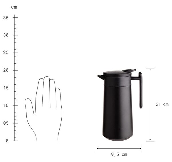 HOUSE BLEND teás-/ kávéskanna, fekete 800 ml
