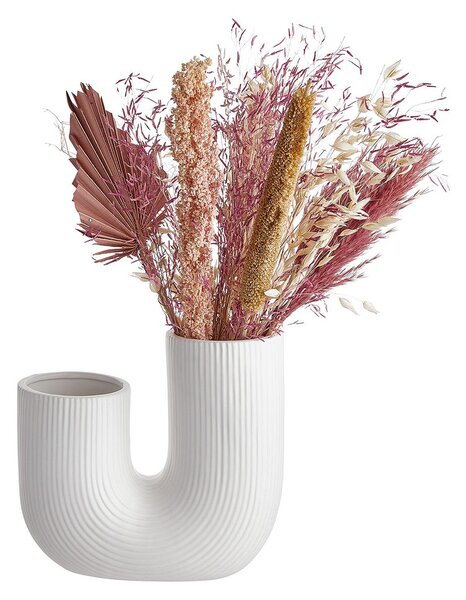 TUBE kerámia váza, fehér 22,5cm