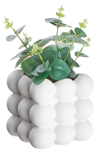 BUBBLE kaspó, fehér 12 cm