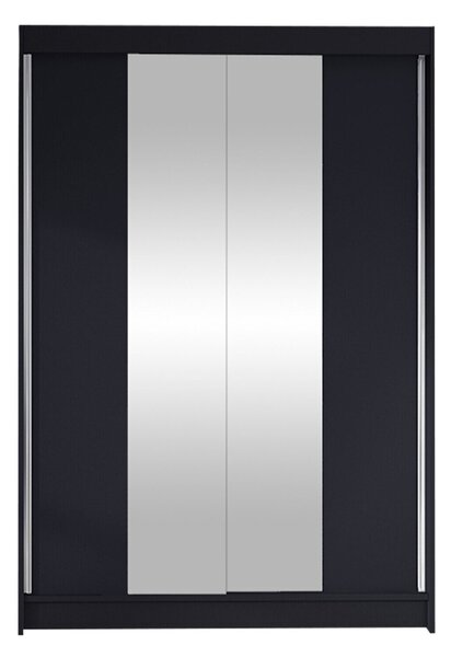 Gardróbszekrény Closico Salvor II, Laminált forgácslap, 200x120x58cm, Fekete