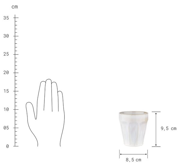 BERGAMO kávés bögre 250ml, fehér