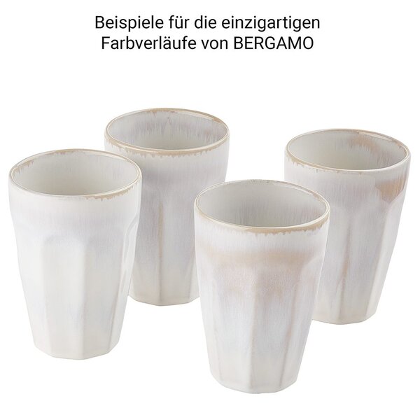 BERGAMO Latte Macchiato bögre 330ml, fehér