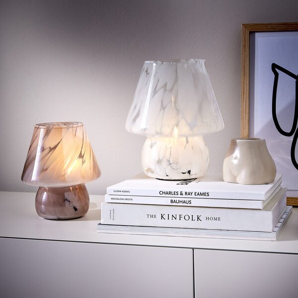 MISS MARBLE LED lámpa, fehér 21,5cm