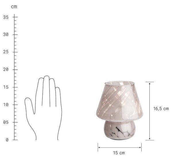 MISS MARBLE LED lámpa, bézs 16,5cm