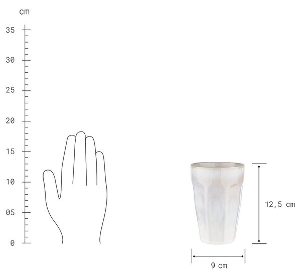 BERGAMO Latte Macchiato bögre 330ml, fehér