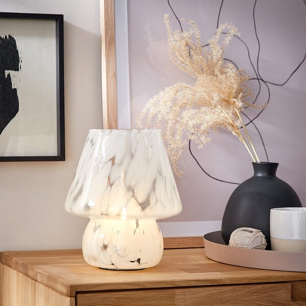 MISS MARBLE LED lámpa, fehér 21,5cm