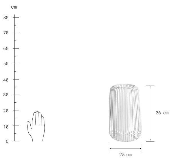 COCOON lámpás, fehér 36cm