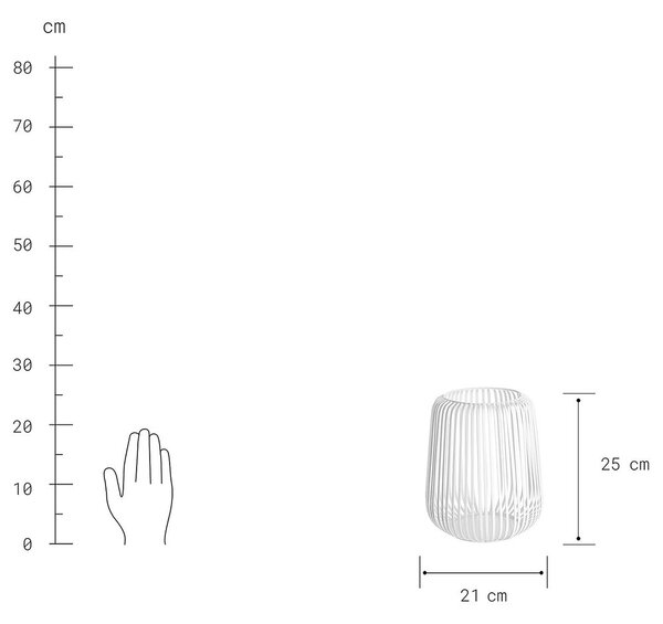 COCOON lámpás, fehér 25cm