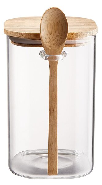 COMPOSITION tárolóedény üveg/bambusz, 1,2 l