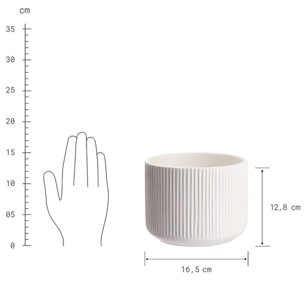LIV kaspó, fehér Ø16,5cm