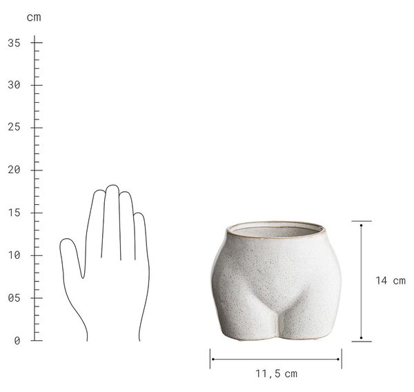 BOTTY kaspó 10cm bézs