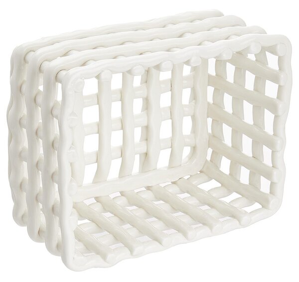 CRAFT kerámia kosár, krémszín 20x16cm