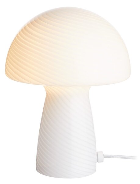 FUNGI TOWN üveg asztali lámpa, fehér
