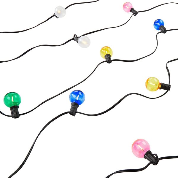 RAINBOW BULBS LED kültéri égősor, 30 színes égővel