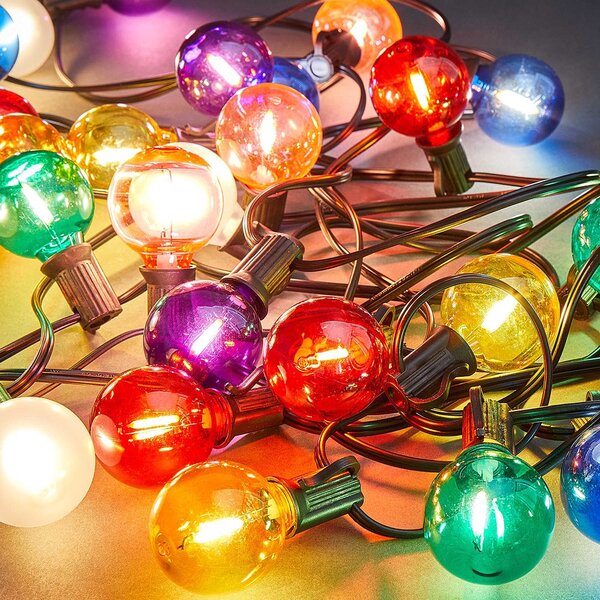 RAINBOW BULBS LED kültéri égősor, 30 színes égővel