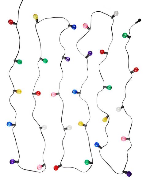 RAINBOW BULBS LED kültéri égősor, 30 színes égővel