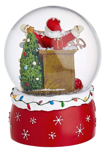 X-MAS zenélő hógömb, 'Merry Christmas' Ø10cm