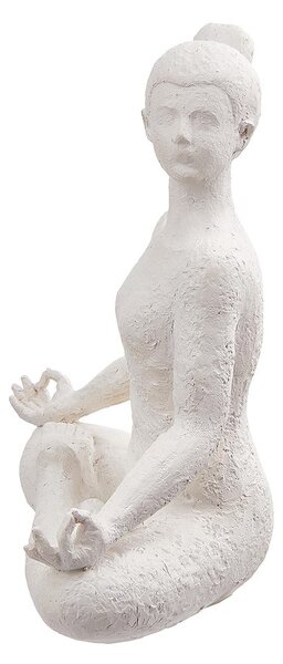 LOTUS dekor szobor, fehér 24cm