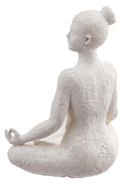 LOTUS dekor szobor, fehér 24cm