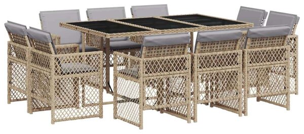 VidaXL Polyrattan Kerti Étkezőgarnitúra - 11 részes